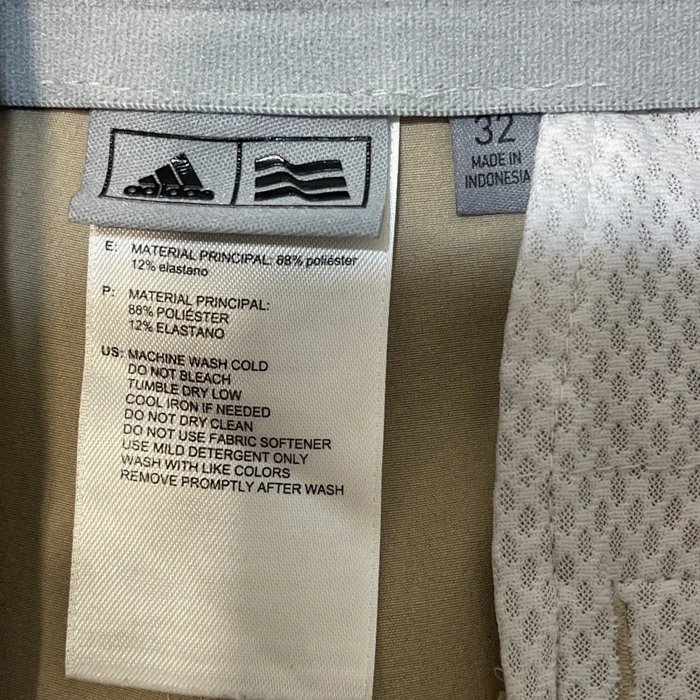 Adidas Ultimate 365 Stretch 4 Pocket Golf Shorts Men Size 32 Tan Meas 30x10